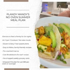 No Oven Summer Meal Plan